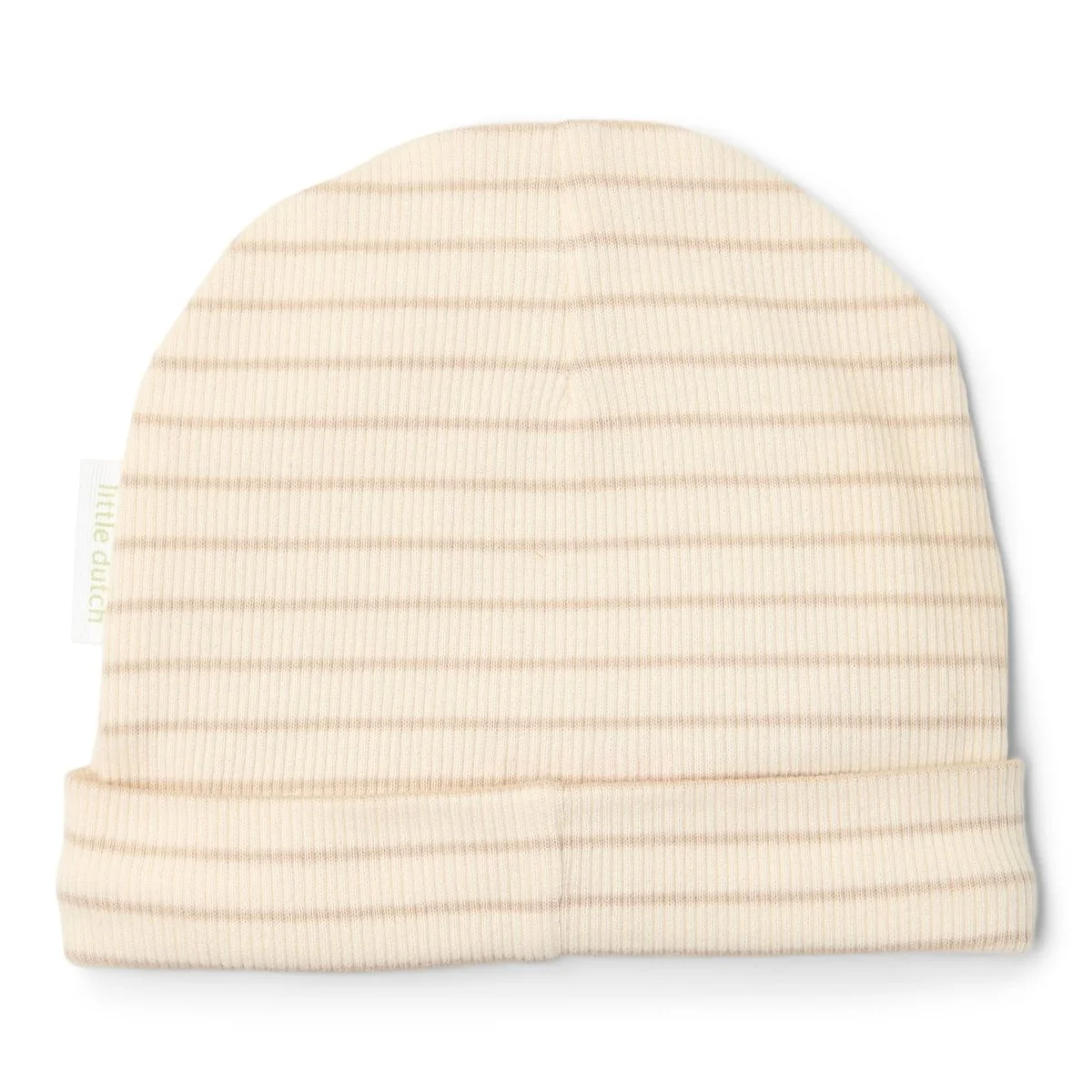 Little Dutch Babymutsje Soft Beige Stripe - Image 2