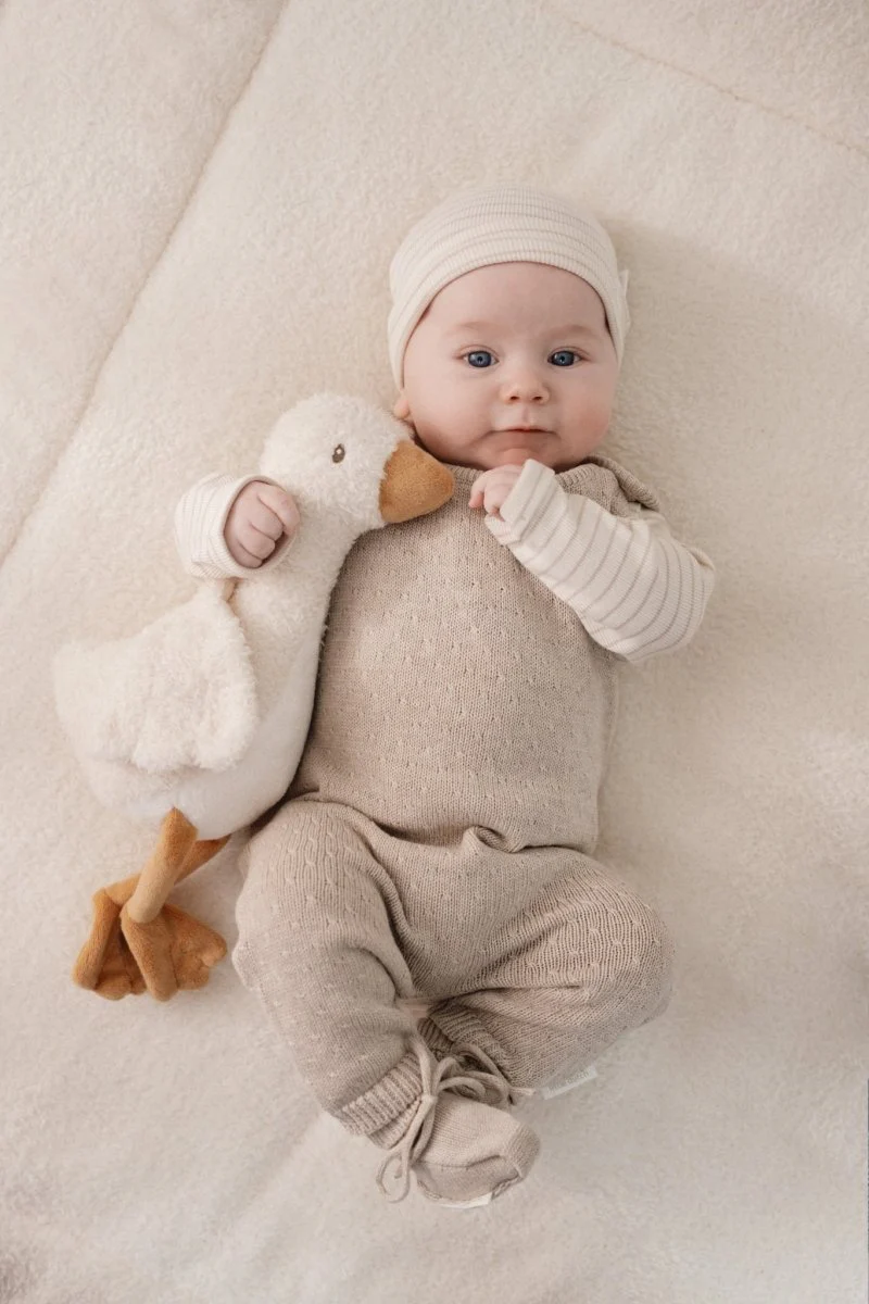 Little Dutch Babyslofjes Gebreid Soft Beige Melee - Image 5