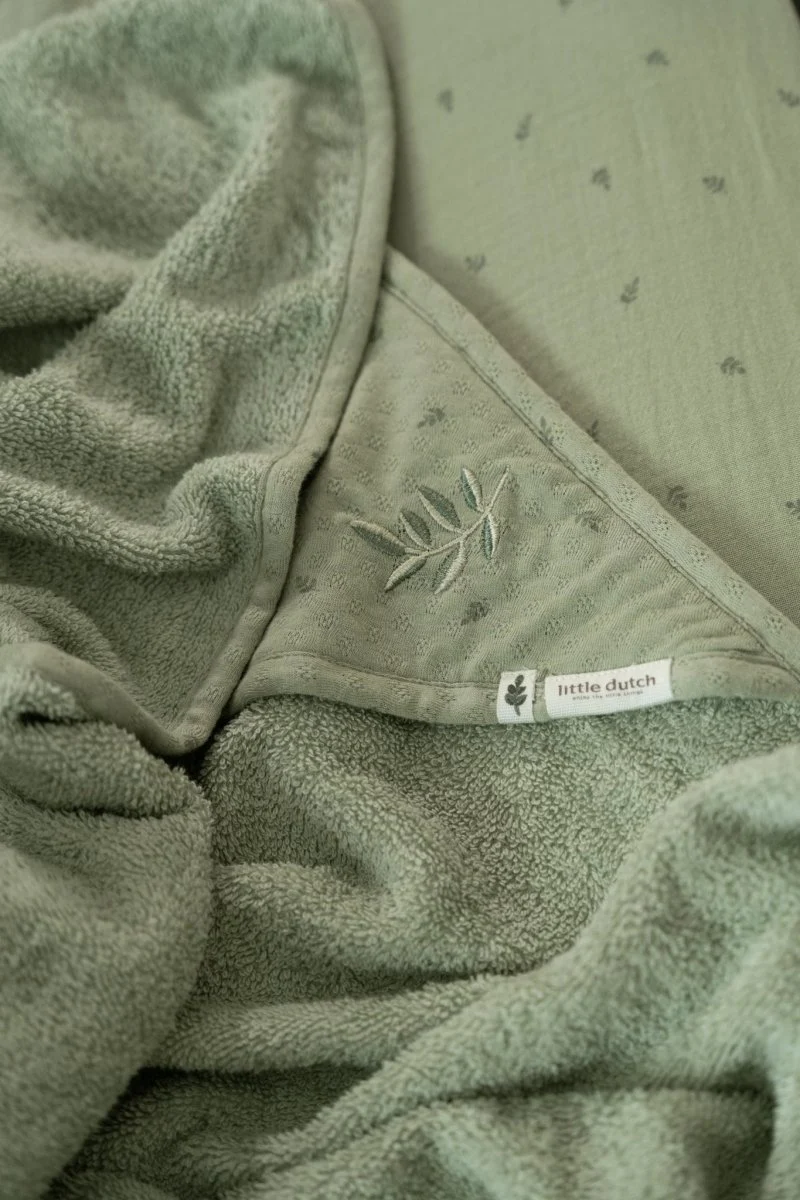 Little Dutch Badcape Baby Pure Sage 75Cm - Image 6