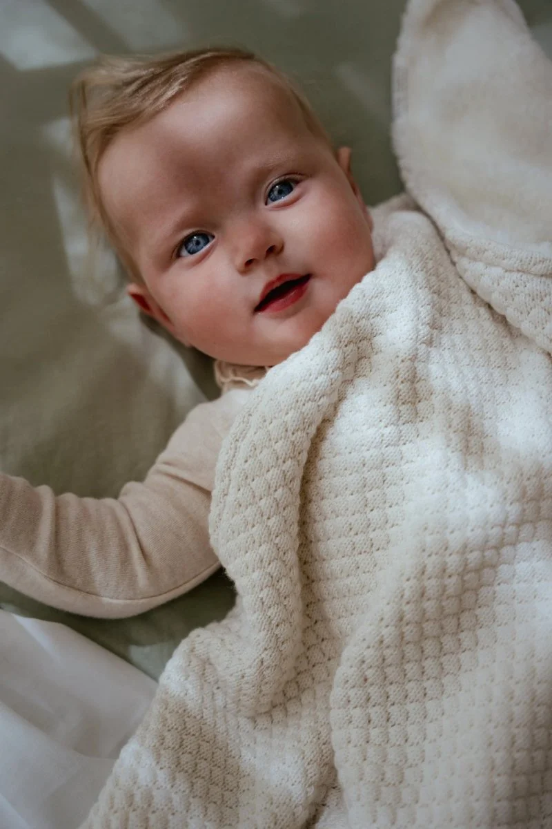Little Dutch Ledikantdeken Pure Soft White Gebreid - Image 3