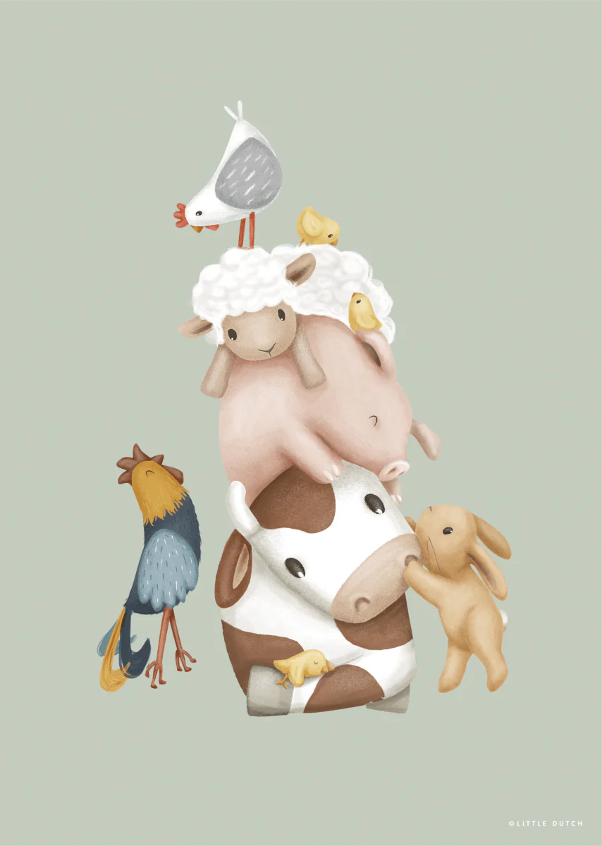 Little Dutch Poster Little Farm A3 - Image 3