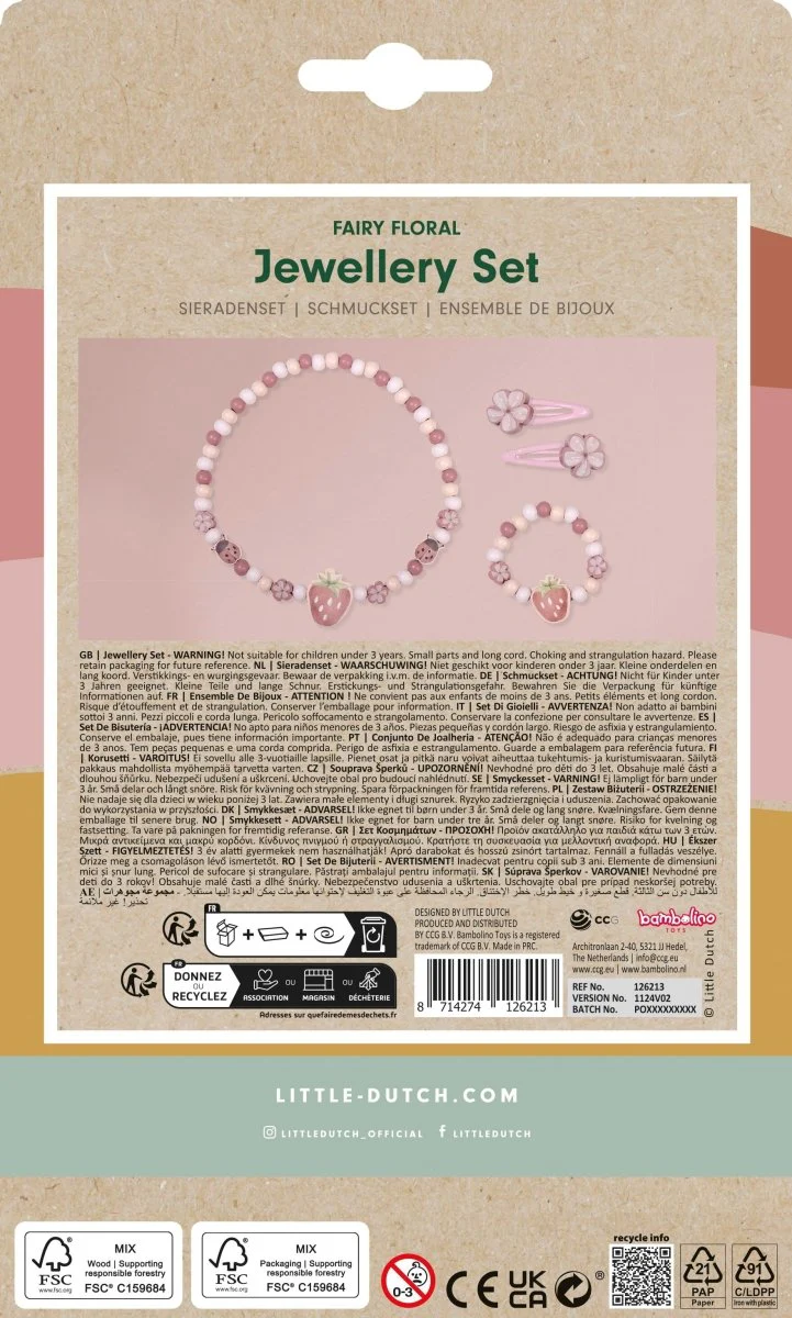 Little Dutch Sieraden Set Strawberry 4 Delig - Image 3