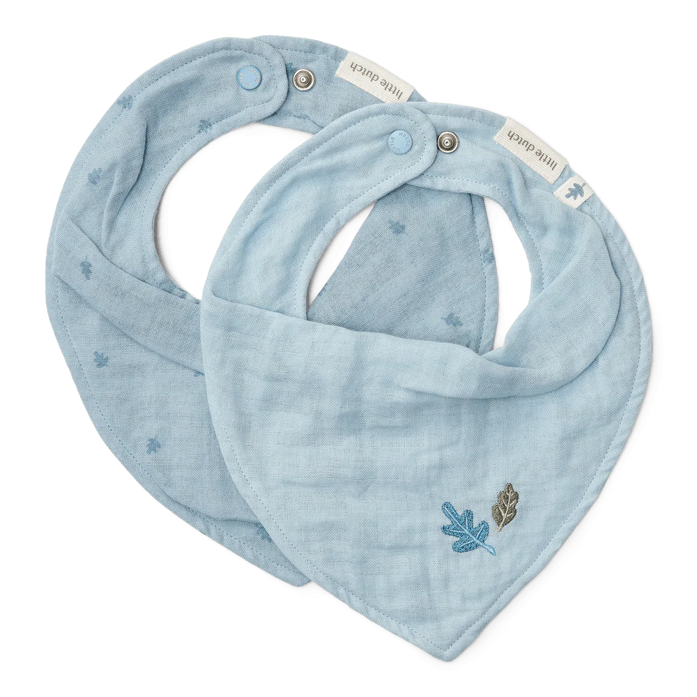 Little Dutch Slabbetje Bandana Pure Denim Blue 2St
