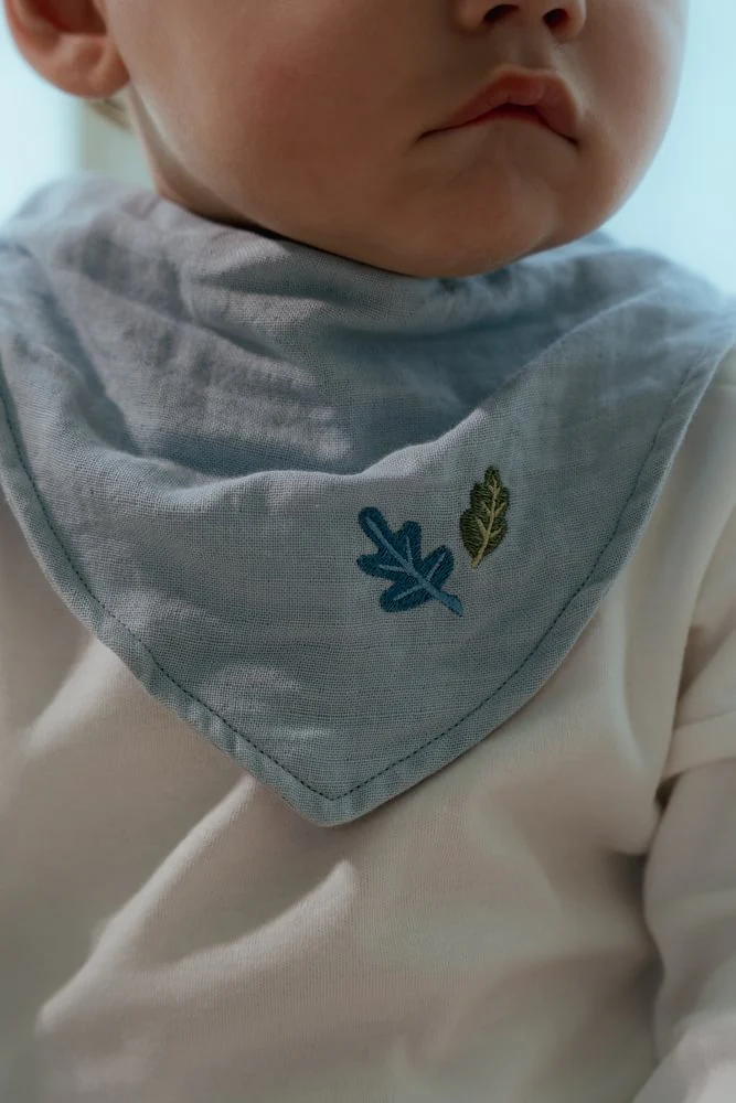 Little Dutch Slabbetje Bandana Pure Denim Blue 2St - Image 3