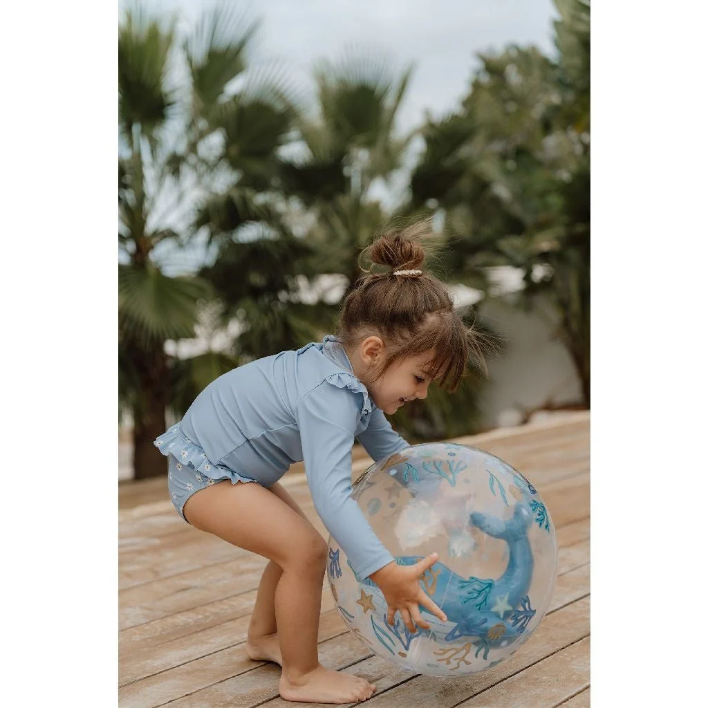 Little Dutch Strandbal 3D Ocean Dreams Blue - Image 4
