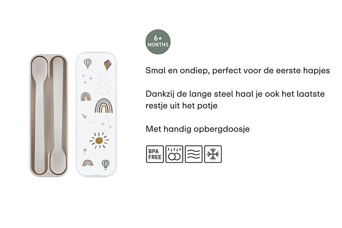 Mepal Baby Bestekset Lepel Mio Sunshine & Rainbow 2St - Image 2