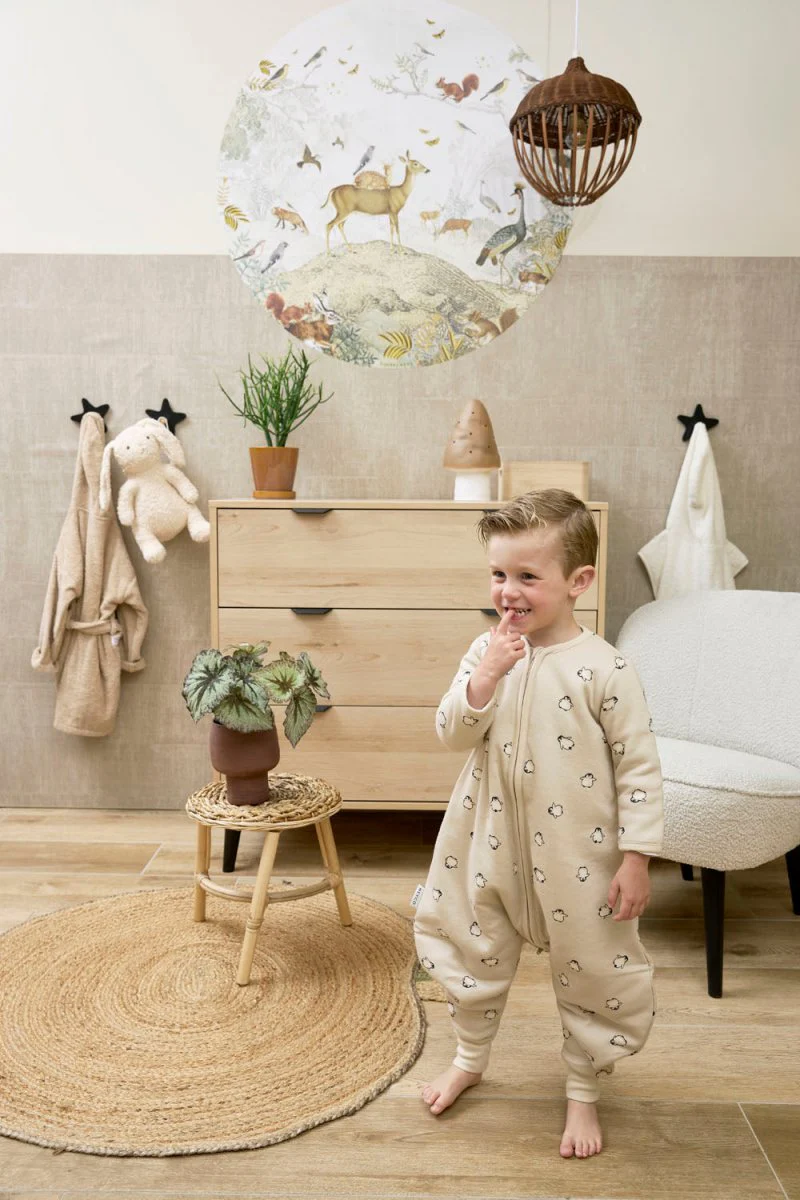 Meyco Baby Penguin Baby Winter Slaapoverall Jumper Met Vaste Mouw Soft Sand - Image 3