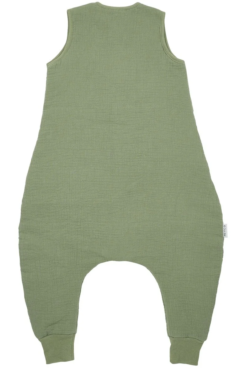 Meyco Baby Uni Baby Winter Slaapoverall Jumper Pre-Washed Hydrofiel Olive Green - Image 2