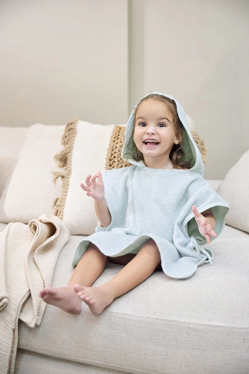 Meyco Badponcho Wavy Grey Blue 1-3 Jaar - Image 3