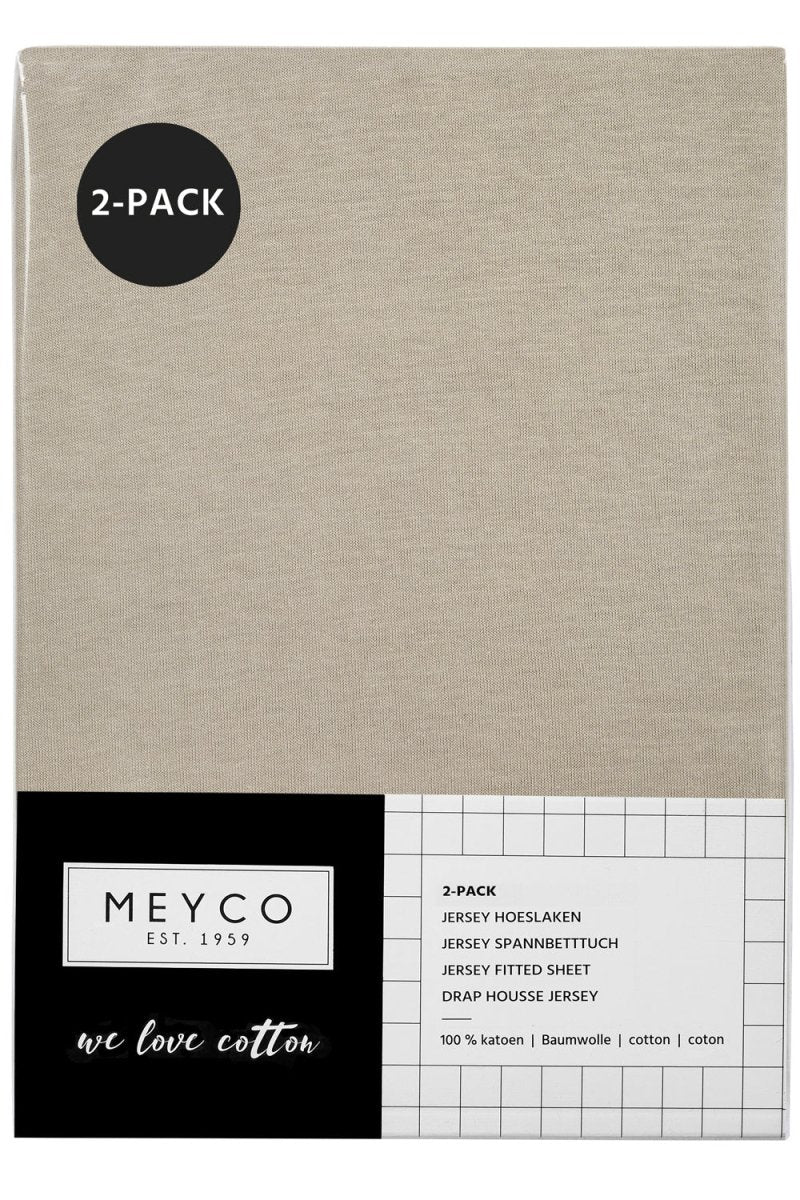 Meyco Hoeslaken Jersey 2St 60X120 Sand - Image 2