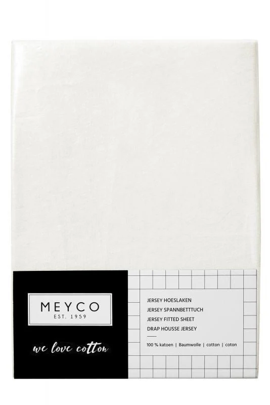 Meyco Hoeslaken Jersey Offwhite 60x120cm - Image 2
