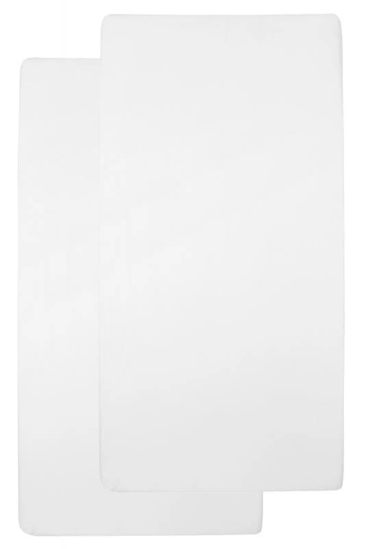 Meyco Hoeslaken Jersey Wit 70x140/150 cm 2st - Image 2