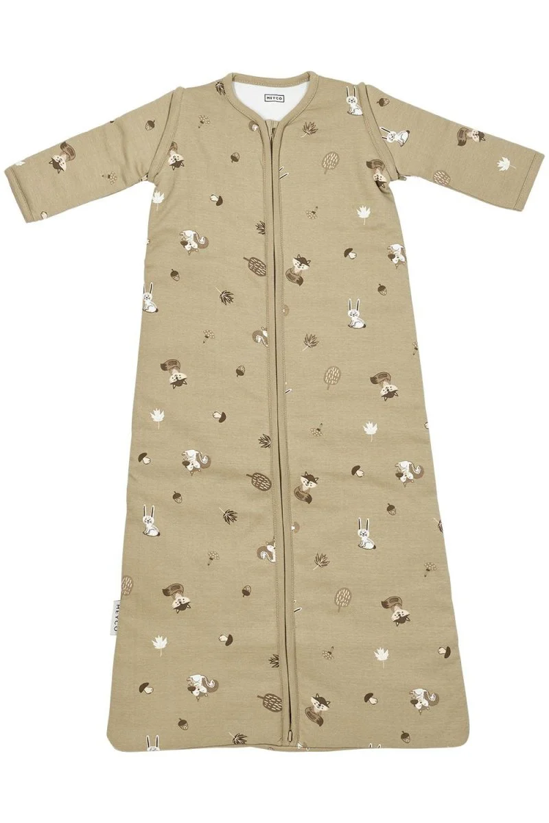 Meyco Slaapzak Baby Afritsbare Mouwen Forest Animals Sand - Image 2