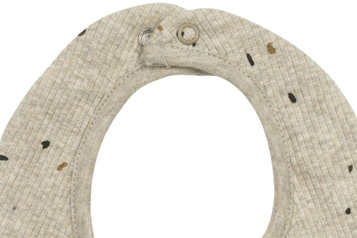 Meyco Slabbetje Rib Mini Spot 2-Pack Sand Melange - Image 2