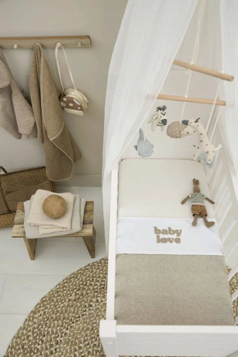 Meyco Wieglaken Baby Love Sand Melange 75X100cm - Image 3