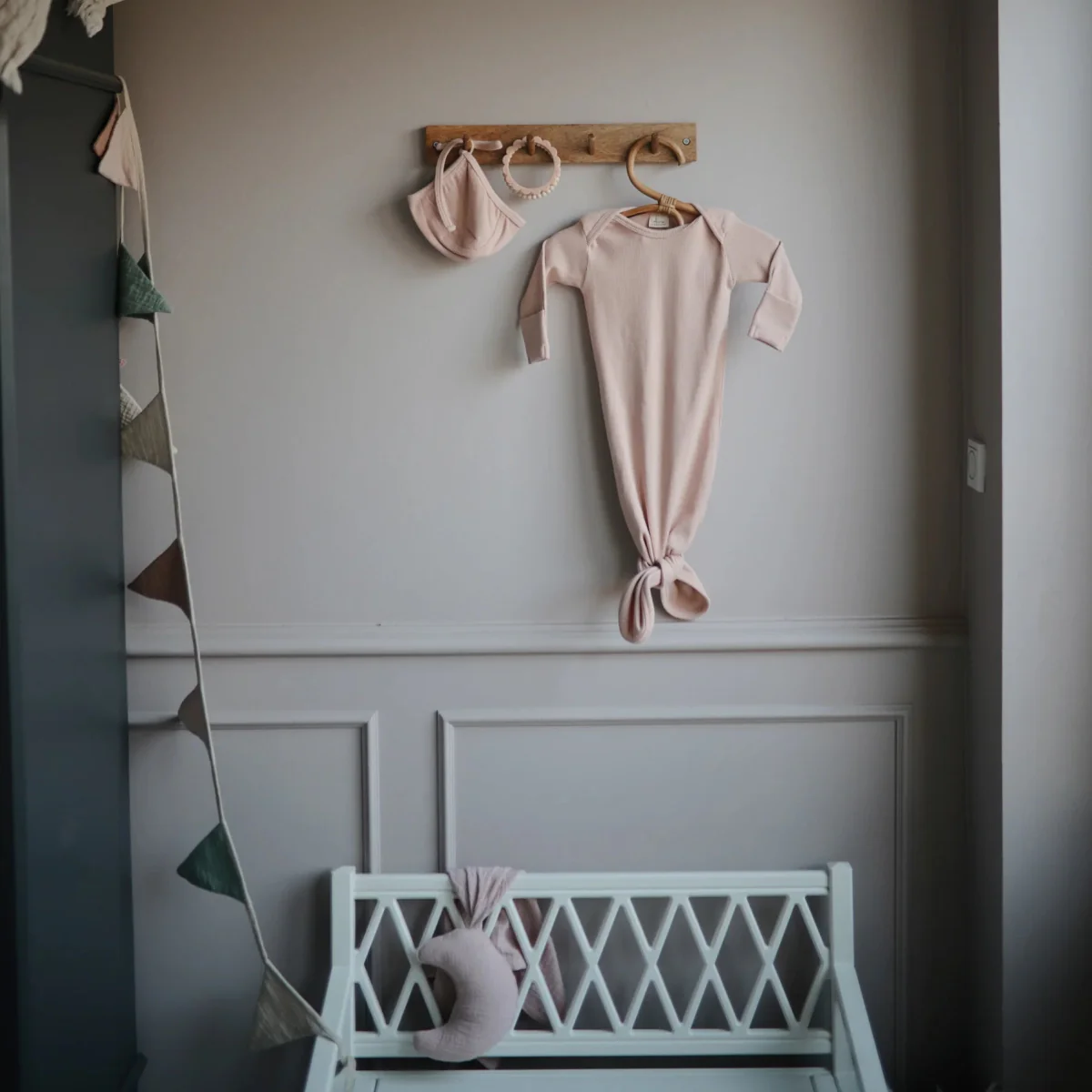 Mushie Babymutsje Bonnet Blush - Image 4