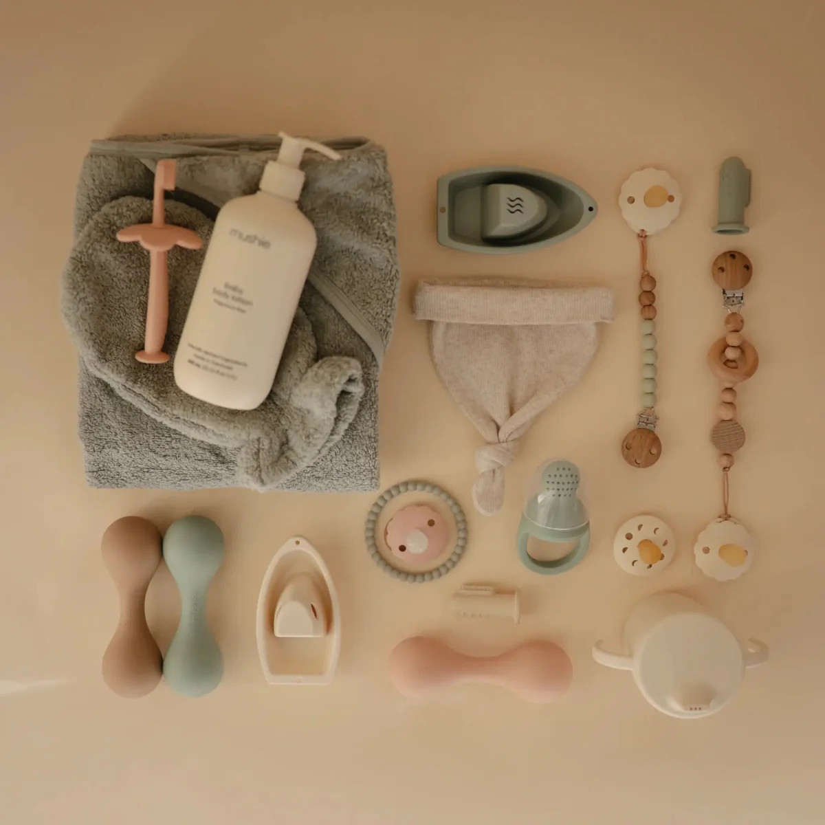 Mushie Tandenborstel Sand/Cambridge Blue - Image 5