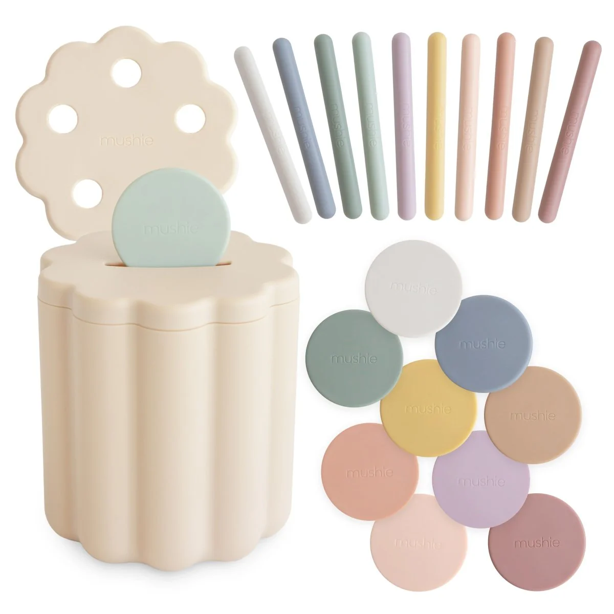 Mushie Vormenstoof Coin & Tube
