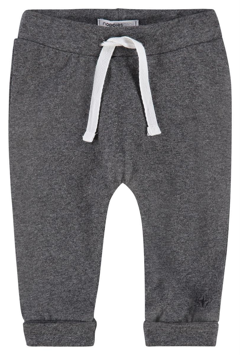 Noppies Baby Broekje Met Koord In Taille Dark Grey Melange