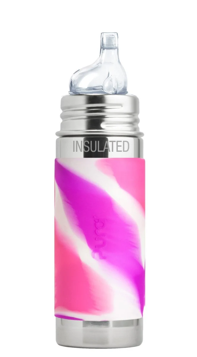 Pura Thermosfles Tuitspeen Rvs 260Ml Set Pink Swirl 4 delig