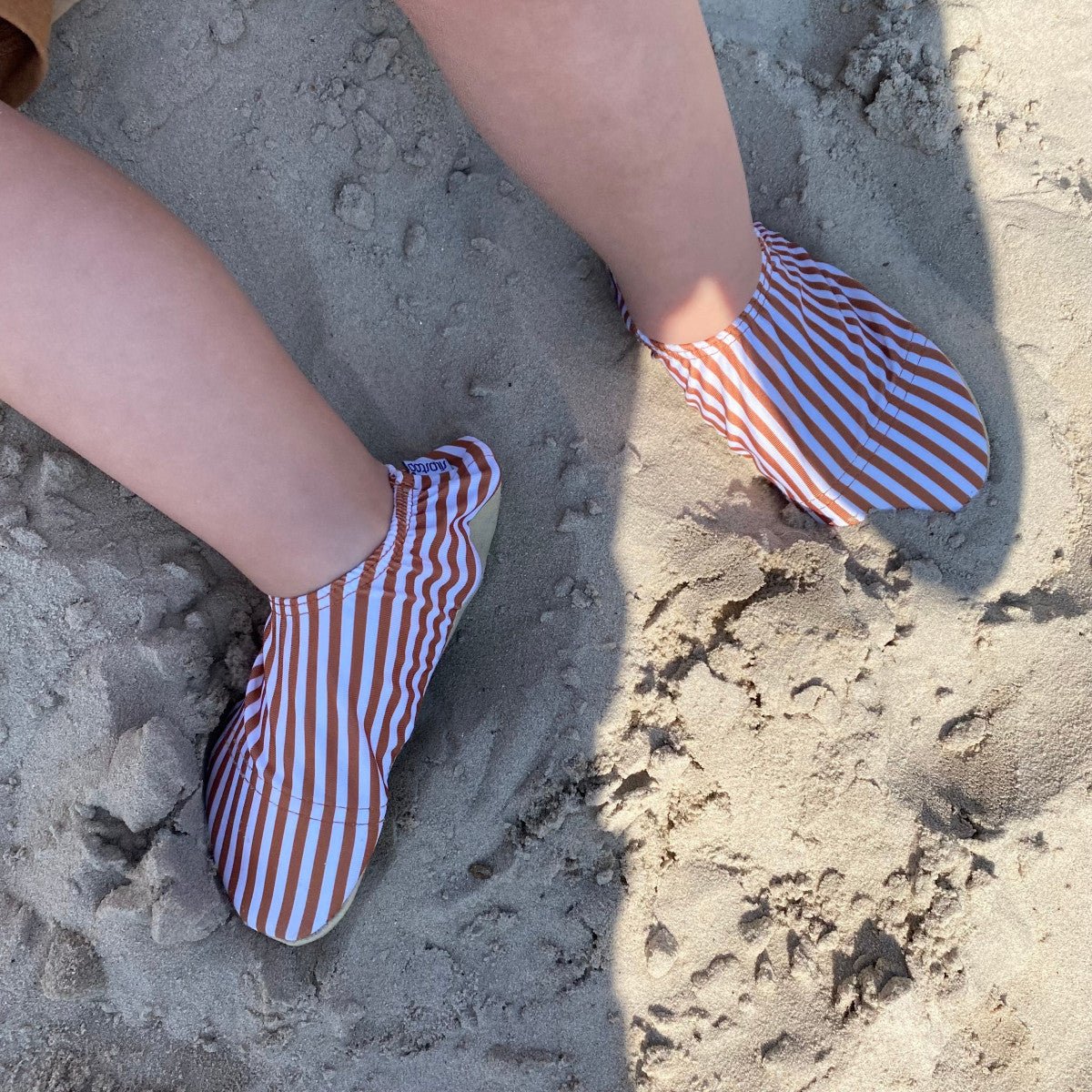 Slipstop Waterschoentjes Cognac Stripe - Image 4