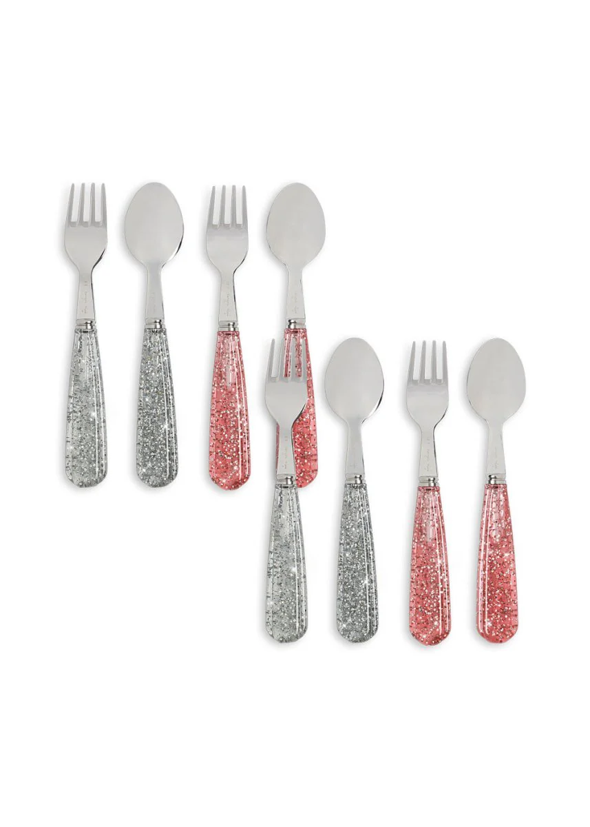 Sparkly Bestek Set Blush/Sparkling Blue 8st - Image 2