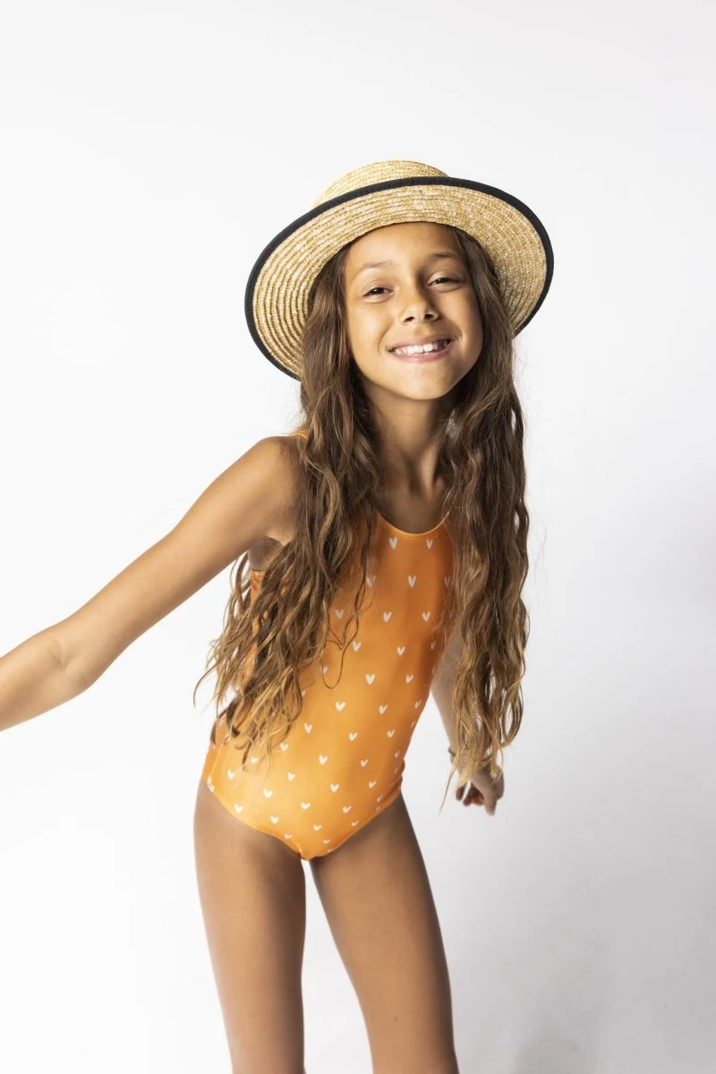 Swim Essentials Badpak Kind Hartjes Oranje - Image 5