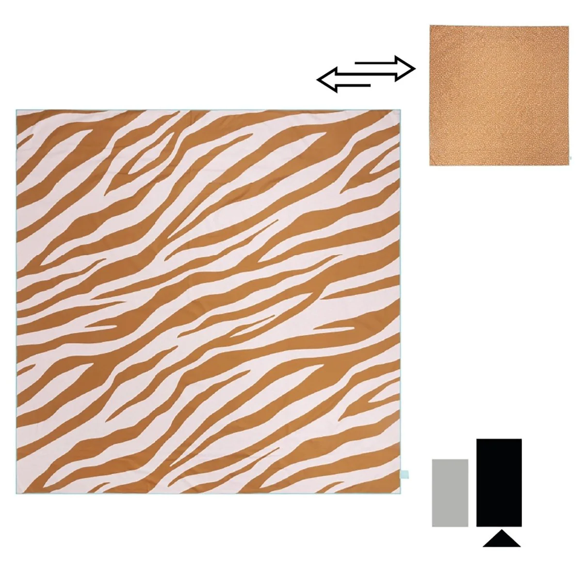 Swim Essentials Strandlaken Zebra 180X180Cm - Image 2