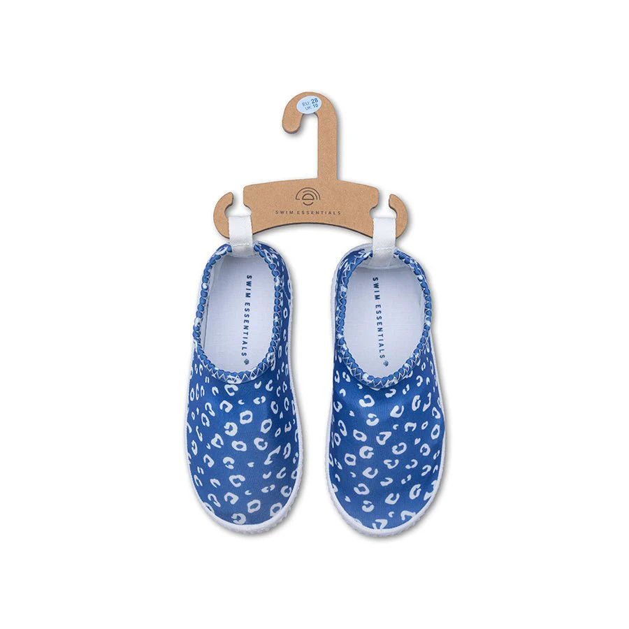 Swim Essentials Waterschoentjes Anti Slip Blue Leopard Lycra - Image 3