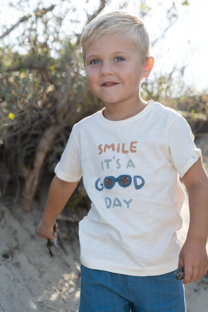 T-shirt korte mouw Creme - Image 6