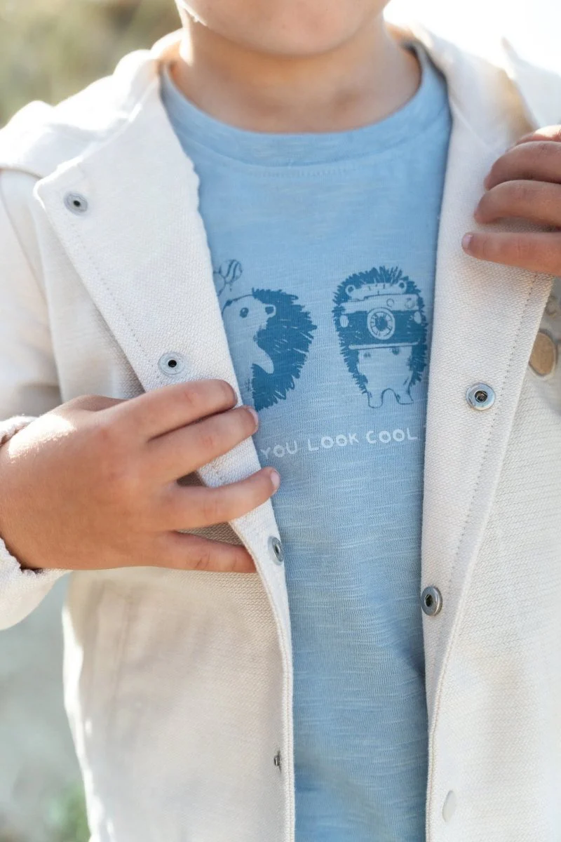 T-shirt korte mouw Steel Blue - Image 5