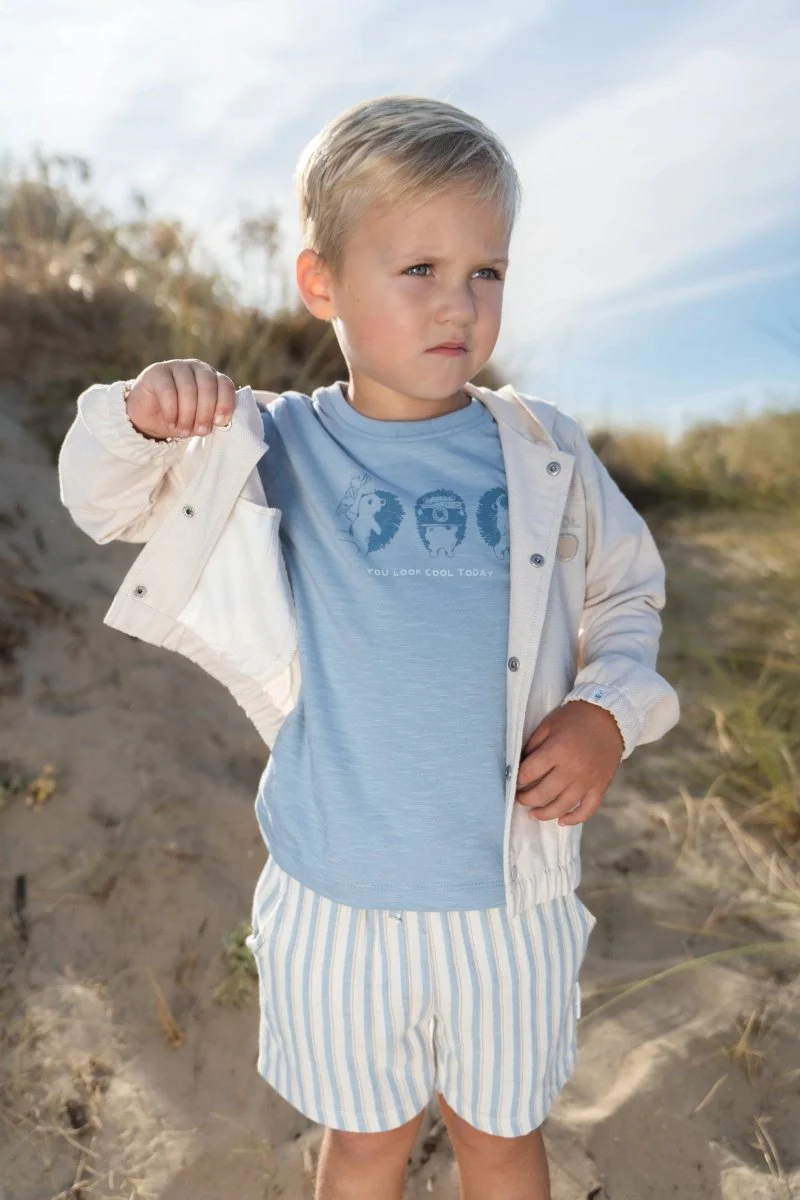 T-shirt korte mouw Steel Blue - Image 6