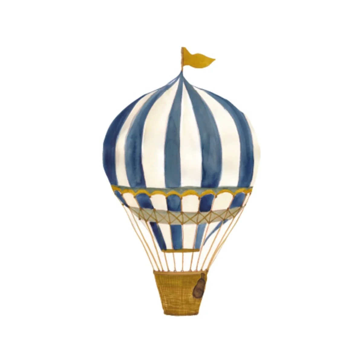 That's Mine Muursticker Retro Air Balloon Large Blue