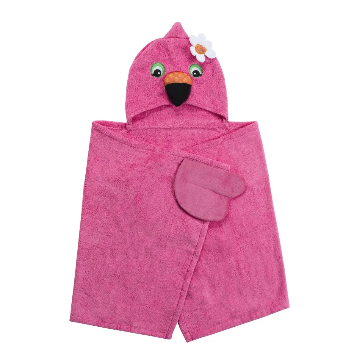 Zoocchini Badcape Baby Franny The Flamingo Katoen