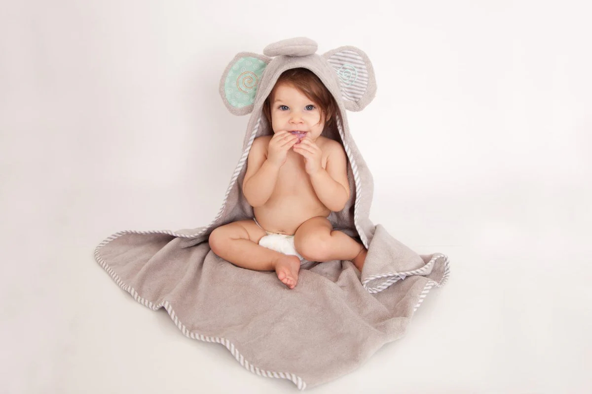 Zoocchini Badjas Baby Elli The Elephant Katoen - Image 2